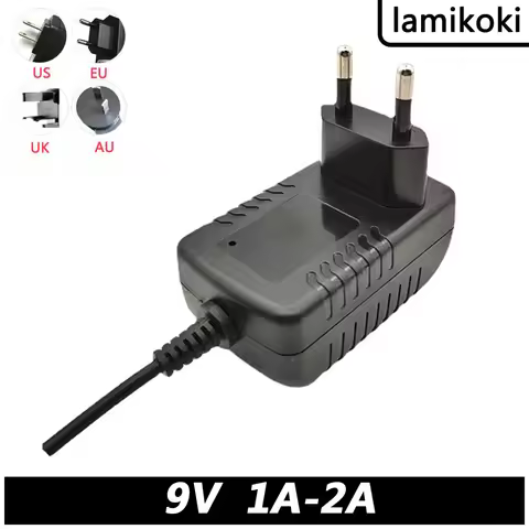 9V 1A 2A Power Supply AC/DC Center Negative Adapter For Casio Piano Keyboard Guitar Charger DC 5.5*2