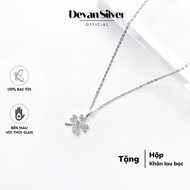 Devan Silver 925 Silver women's necklace, 925 Silver four-leaf clover necklace, youthful, modern, fe