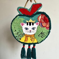 俄羅斯戳繡純手工刺繡掛飾掛畫 家居裝飾用品 可愛貓咪繡 掛飾