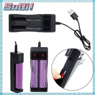 SUQI 18650 Battery Charger Rechargeable LED Adapter 1 / 2 Slots