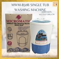 Micromatic Single Tub Washing Machine 8.5kg / Heavy duty / Large Capacity/ SINGLE TUB/ SINGLE WASHIN