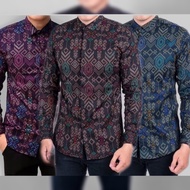 [Premium] Kemeja Batik Songket Long Sleeve kemeja batik shirt baju batik lelaki Baju Batik Kemeja Ba