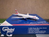 Gemini jets 1:400 British Airways 英航 B777-200 (G-YMMO) 飛機模型
