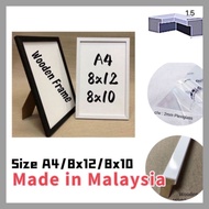 Frame photo100% wooden A4 / 8x12  / 8x10 made in Malaysia.