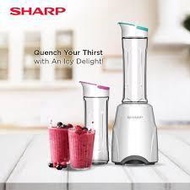 SHARP EM60PMWH 0.6L Personal Blender Juicer with 2 Tumble Ice Breaking Portable Blender
