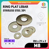 Wide PlateRing M8 Stainless Steel 304 Wide Washer Plate M8 SS304