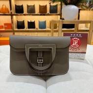 門市現貨 Hermes halzan 25 大象灰銀 w stamp
