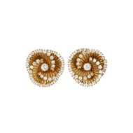 Cartier Vintage Gold and Diamond Earclips