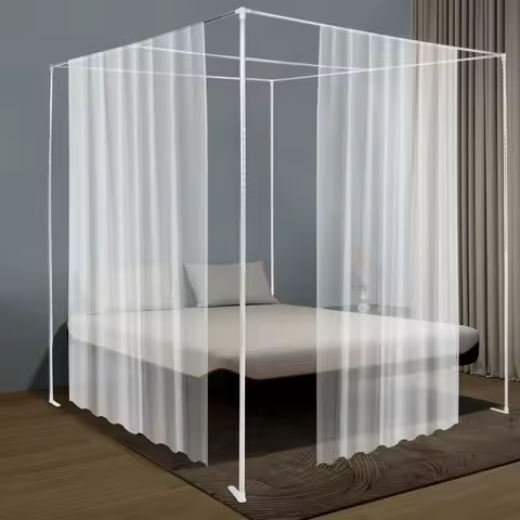 4 Corner Bedding Canopy Frame Post,Stainless Steel Canopy Bed Frame Post, for Twin/Queen/California 