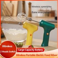 Wireless Portable Electric Food Mixer Hand Blender Egg Beater Automatic Blender USB Charging Baking Hand Mixer Kitchen Tools