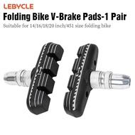 LEBYCLE | LEBYCLE 55mm Folding Bike Brake Pad Bike V Brake Shoes Pads Wear-Resistant Rubber Shoes Fo