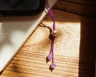 空山見我。心經銀珠 紫水晶編織手機鏈 平安掛繩闢邪 背包鑰匙鏈