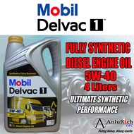 MOBIL DELVAC 1 5W-40 Fully Synthetic Diesel Engine Oil 5 Liters