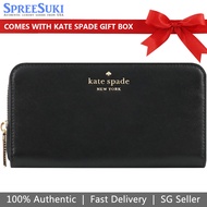 Kate Spade Wallet In Gift Box Long Wallet Staci Large Continental Wallet Black # WLR00130