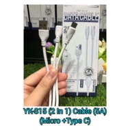 YK DESIGN 2 IN 1{5A}high speed DATA CABLE