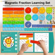 Magnetics Fraction Board Educational Math Toy for Kids 3D Numerator Denominator Learning Tool