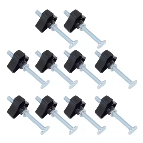 10 Sets T Track Knobs Stainless Steel M8x100mm Threaded T Track Bolt and Nut Washer Kit for Woodwork