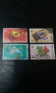 1987年兔年舊票一套(平郵2元)c1一1