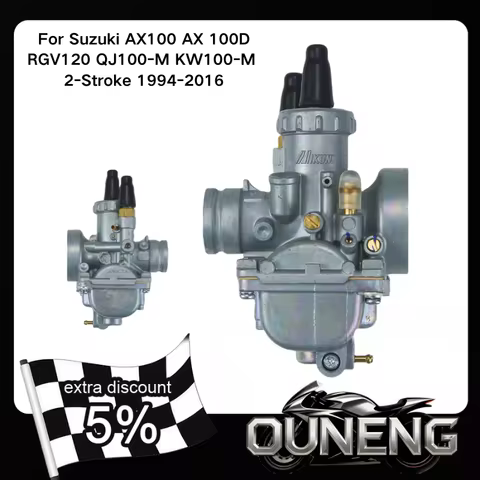 22mm Motorcycle Carburetor AX100 For Suzuki AX100 AX 100D RGV120 QJ100-M KW100-M 2-Stroke 1994-2016 