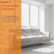 [nanami] 3Pcs Disposable Bed Dust Cover Transparent Waterproof Plastic Furniture Protector for Airbn