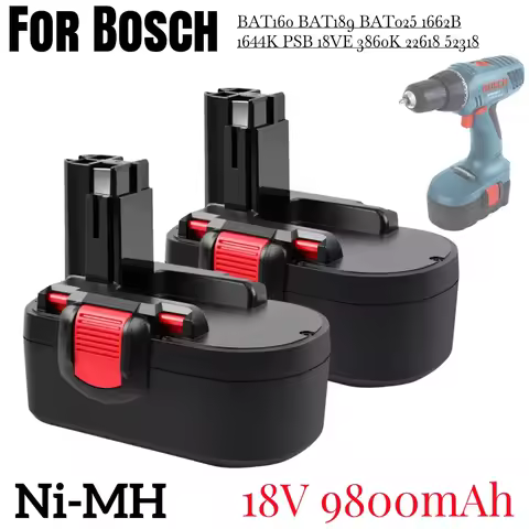 Ni-MH Rechargeable Battery 18V 9.8Ah For Bosch Power tool battery Remplacement BAT025 BAT026 BAT160 
