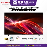 SHARP 55" 65" 75" 85" 98" Inch HN7000 Series AQUOS TRU 4K QLED Google Smart TV with Dolby Vision IQ 
