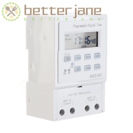 BETTER-JANE Digital Timer Switch, AC 220V Microcomputer Programmable Timer, Smart Home 1Min - 168H K