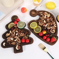 G GG Kitchen G2 J4 Christmas Tableware Tray Household Wooden Compartment Wooden Plate