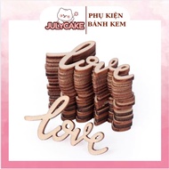 [COMBO 10] Wooden Love letter to decorate cakes and birthday cakes