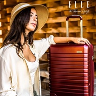 ELLE Travel Uniform Collection. กระเป๋าเดินทางไซส์ 20นิ้ว Carry On ถือขึ้นเครื่อง 100% โพลีคาร์บอเนต คันชักอะลูมิเนียม Rose Gold One