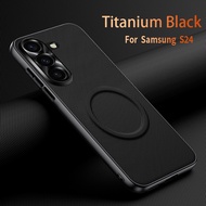 Casing for Samsung Galaxy S24 5G SamsungGalaxyS24 Phone Case Leather Magnetic Adsorb Wireless Chargi