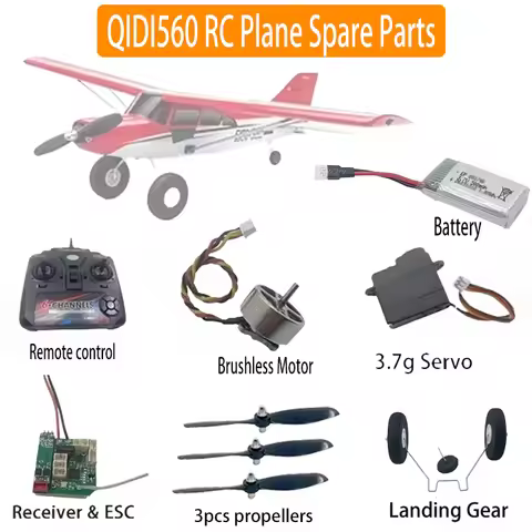 QIDI560 Parts RC Plane Accessories ESC Brushless Motor Receiver QIDI560 Battery Remote Controller 3.