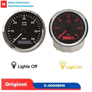 KUS Auto 0-6000RPM Analog Tachometers Gauges 85mm Rev Counters 1-300 Speed Ratio Revolution Meters w