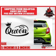 QUEEN LOGO CAR STICKERS STICKER KERETA KERETA MYVI AXIA ALZA BEZZA SAGA EXORA PERSONA VIOS ALTIS JAZ