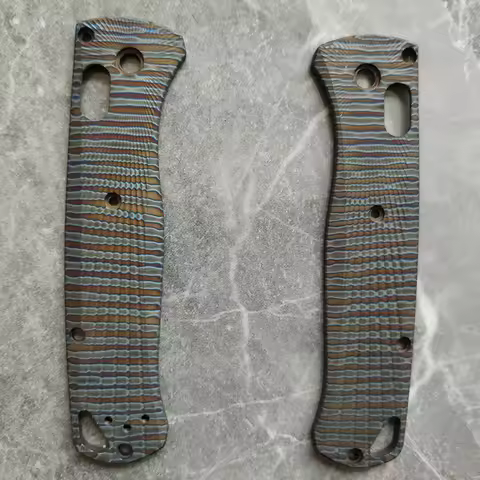 Knife Roasted Titanium Handle Scales for Benchmade Bugout 535 Knives Patches