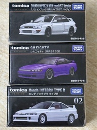 Tomica premium DC2, S13, WRX STi Tomica Premium Subaru Impreza, Sileighty, Honda Integra Type R