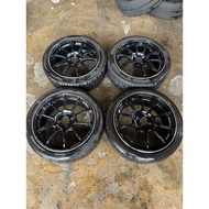 Advan Racing RZ2 17x7J ET47 4x100 Sport Rims with Tyres 17 Inch Original Halfcut Made in Japan