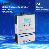 Y&H MPPT 60A Solar Charger Controller 12V 24V 36V 48V Auto Battery Charger Solar Panel Regulator Max