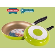 Sunhouse Non-18 + 24 Green Plain Aluminum Pair Pan, Used For Gas And Infrared Stoves
