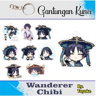 GANTUNGAN WANDERER HAPI KEYCHAIN | ACRYLIC 4MM | GENSHIN | WANDERER | GANCI | KEYCHAIN
