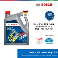 Bosch Mega X6 10W40 Semi Synthetic Engine Oil (Minyak Hitam) 4L 1987L24063