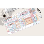 Traditional Japan Street Desk Mat, Anime Desk Mat, Japanese Desk Mat, Desk Mat Cute, Desk Mat Kawaii, Cute Desk Pad Anime, Gaming Desk Mat