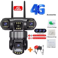 V380 Pro 3 lensa Kamera CCTV dengan SIM 4G zoom 10x kejernihan 4K 360°cctv wifi sambung ke hp dengan