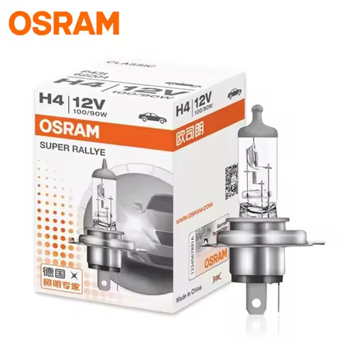 OSRAM H4 62204 H7 H1 Car Halogen Headlight CLASSIC Super Rally 100W 90W 80W 12V Bright 3200K Authent