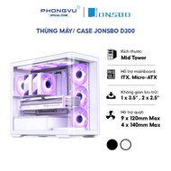 Jonsbo D300 Computer Case (Black/White) - Micro-ATX - Supports 360mm Rad -