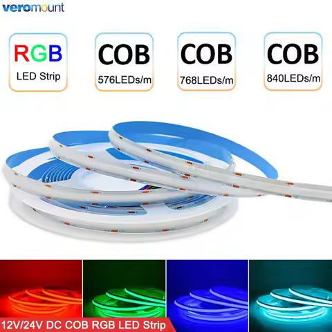 5m SPI RGB RGBW RGBCCT COB LED Strip Light DC12V 24V 840 784 720 576 LEDs/M Flex FCOB LED Tape Light