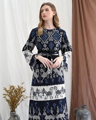 Baju Wanita Dress Gamis Tenun NTT/Baju Dress Kondangan Tenun Ikat Blangket/Baju Tenun Etnik