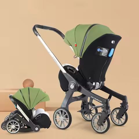 4-in-1 baby two-way stroller Multifunctional newborn baby stroller 3in1 Foldable Basket type seat ba