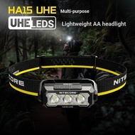 [NITECORE HA15 UHE] Lightweight Multi-Purpose Headlamp 400LM 43g Lightweight Support Dual Power Mult