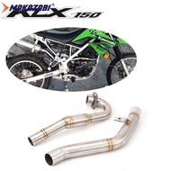 KLX150 KLX150BF KLX150L 51มิลลิเมตรลื่นบนไอเสียข้อศอกหัวลิงค์ท่อปิดถนนหลุมจักรยานจักรยานสกปรกหนีMoto